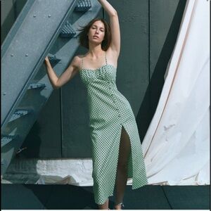 Zara | Dresses | Zara Blogger Favorite Poplin Lace Midi Dress | Poshmark